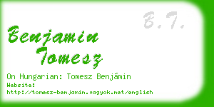 benjamin tomesz business card